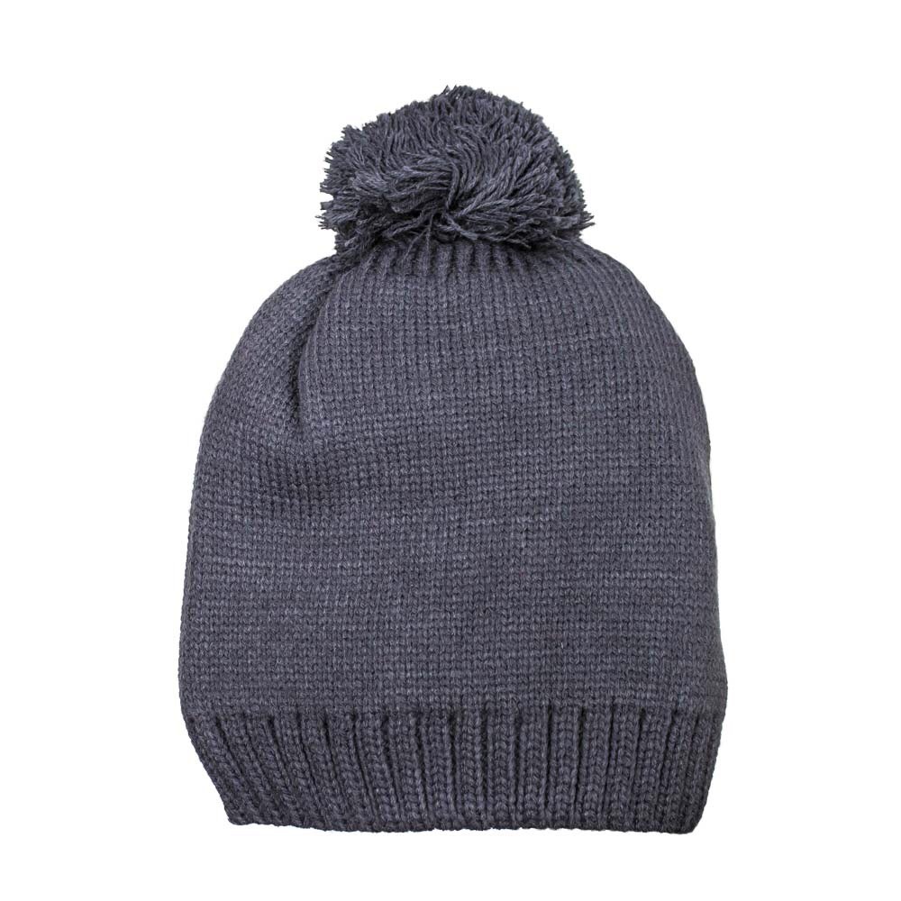 New Striped Pompom Beenie with Moose - Picture 2 of 2
